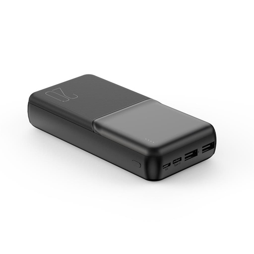 XO PR252 power bank 20000mAh (schwarz) – LED Display, 2×USB Ausgang, Type-C und microUSB Eingang