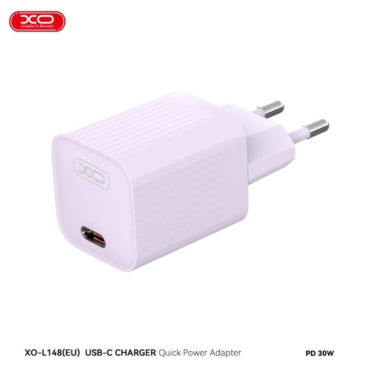 XO L148 PD 30W Schnellladegerät (Lila) – USB-C Anschluss