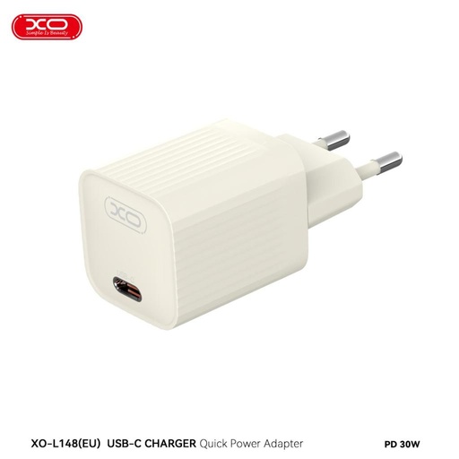 XO L148 PD 30W Schnellladegerät (Beige) – USB-C Anschluss