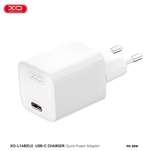 XO L148 PD 30W Schnellladegerät (Weiß) – USB-C Anschluss