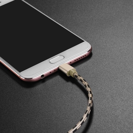 Borofone BX24 microUSB Kabel, Stoff, 1m, gold