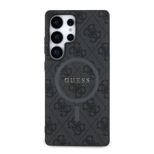 Samsung Galaxy S25 Ultra Guess PU Leather 4G Colored Ring MagSafe Hülle (Schwarz) - GUHMS25LG4GFRK