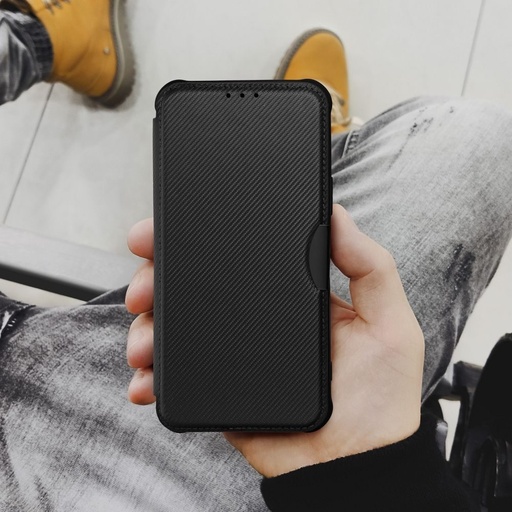 Samsung Galaxy A35 Razor magnetisch stoßfest Klapphülle (Schwarz)
