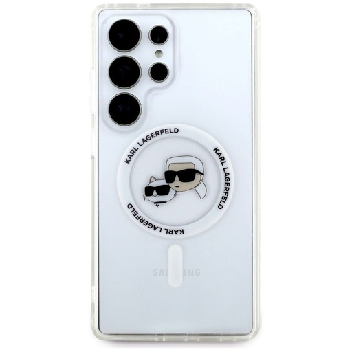 Samsung Galaxy S25 Ultra Karl Lagerfeld IML K&CH Heads MagSafe Hülle (Transparent) – KLHMS25LHLSKCH