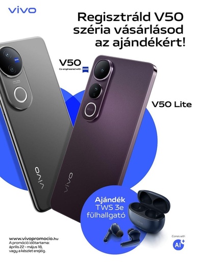 Vivo V50 Lite 5G Dual Sim 8GB RAM 256GB - (Fantomfekete)