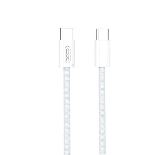 XO NB-Q260A USB-C–USB-C Datenkabel (Weiß) – 1 m, 60W, geflochten Ausführung