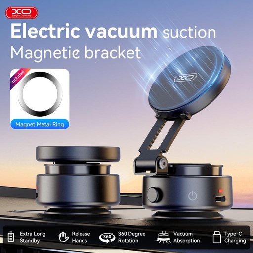 XO C168 magnetisch Autohalterung (mit Saugnapf) (Schwarz)