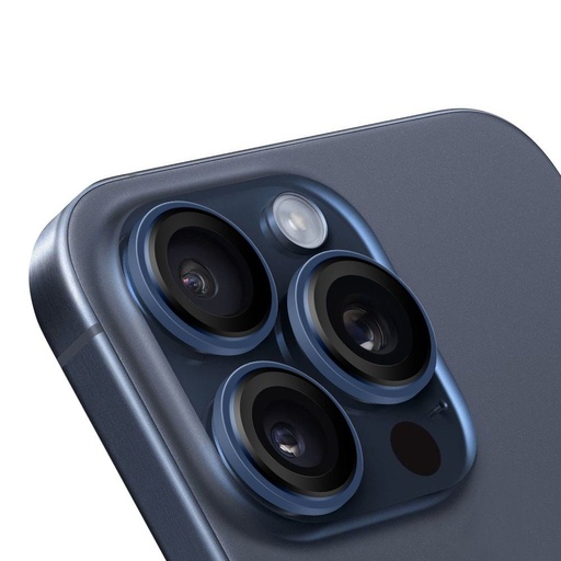Apple iPhone 15 Pro & iPhone 15 Pro Max HÜLLE:ME Kameraschutz (Blau)