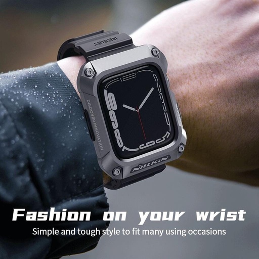 Apple Watch 4 44mm / Watch 5 44mm / Watch 6 44mm / Watch SE 44mm Hoco WS6 Shadow series Hülle (Schwarz)