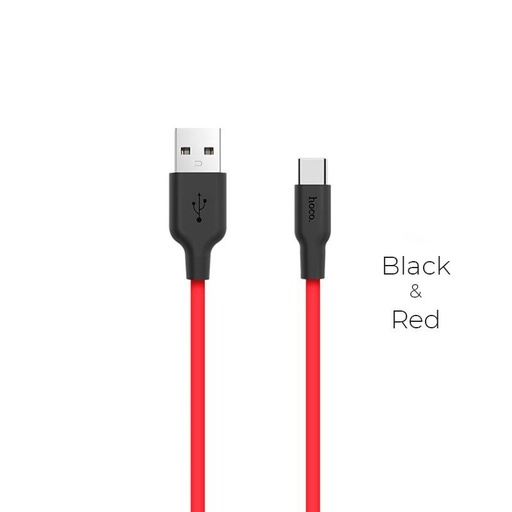 Hoco X21 type-C Kabel (strapazierfähig), 2A, Silikon, 1m, schwarz