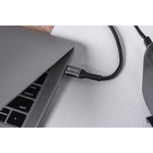 Forcell F-ENERGY C260 USB-C / USB-C Kabel QC4.0 PD 5A 100W Cafule (Schwarz) - 3m
