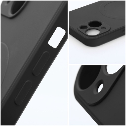 Apple iPhone 17 Pro Max Silicone mag cover magsafe Backcover (Schwarz)