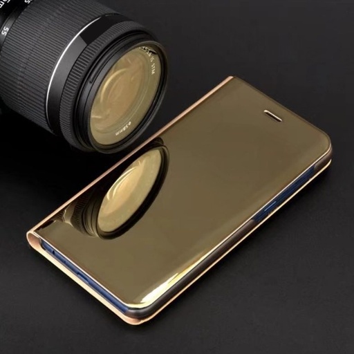 Samsung Galaxy A20e Transparent view Klapphülle (Gold)