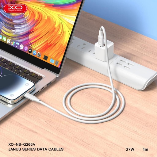 XO NB265 USB – USB-C Kabel (Weiß) - 1,0 m - 2.4A