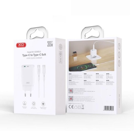 XO CE30 Wand- Ladegerät 30W 1x USB-A + 1x USB-C (Weiß)