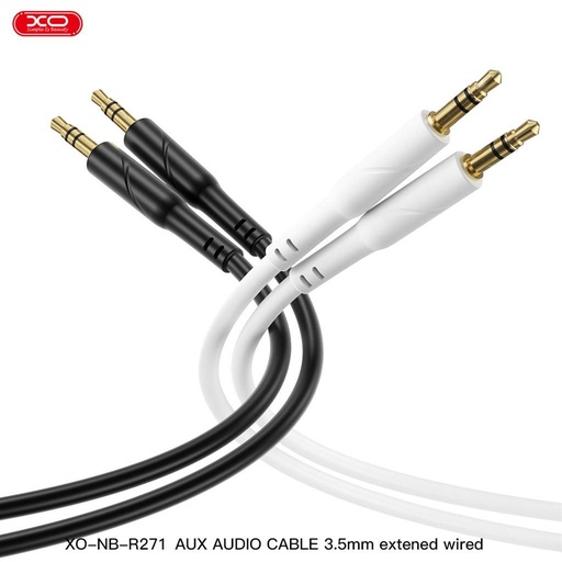 XO NB-R271 audio Kabel 3,5 mm - 3,5 mm egyenes (Weiß) - 1m