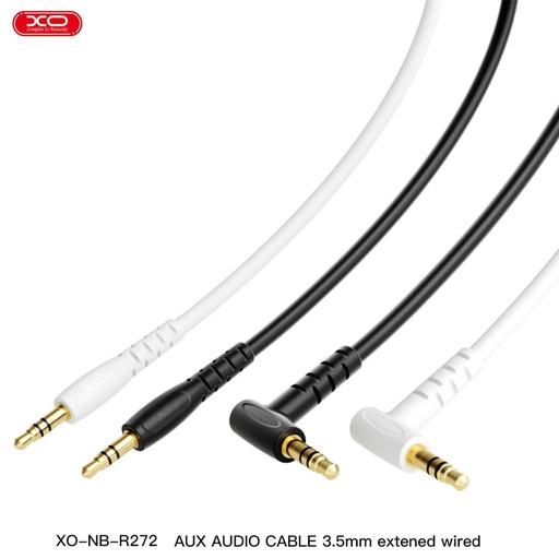 XO NB-R272 3,5 mm – 3,5 mm mit Winkelstecker audio Kabel (Schwarz) - 1,0 m