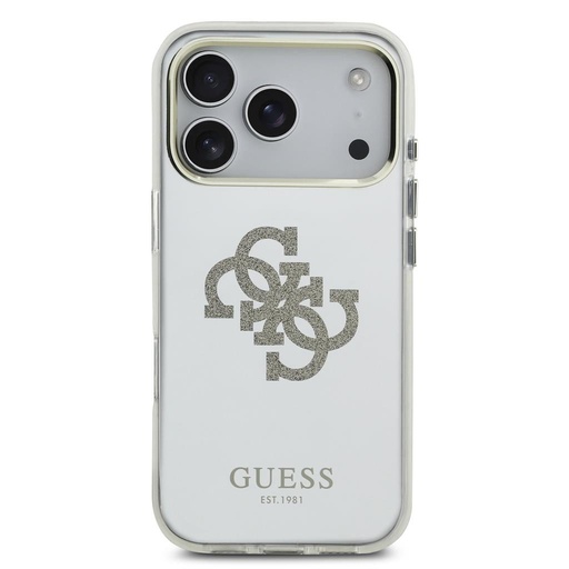 Guess PC/TPU Mirror 4G Glitter Logo MagSafe iPhone 17 Pro Max (Gold)