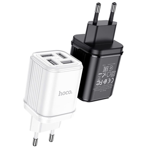 Hoco C84A Netz- Ladegerät (4 USB port), 5V 3,4A, schwarz