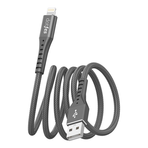 Dotfes A08 gehärtet lightning Kabel, schwarz
