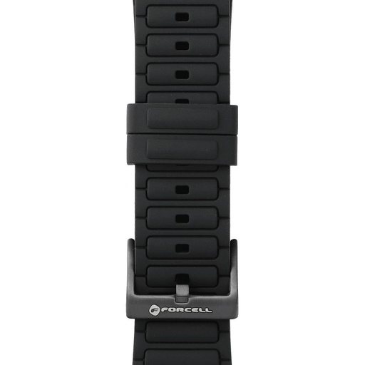 Forcell F-Design FA06 Silikon Riemen Apple Watch 42 / 44 / 45 / 49 mm (Schwarz)