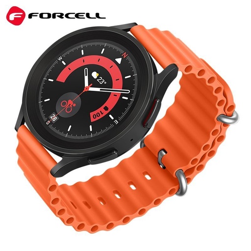 Forcell F-Design FS01 Silikon Riemen Samsung Galaxy Watch 22 mm (Orange)