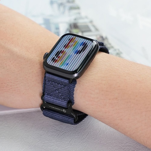 Forcell F-Design FA05 nylon mit Klettverschluss Riemen Apple Watch 38 / 40 / 41 mm (Blau)