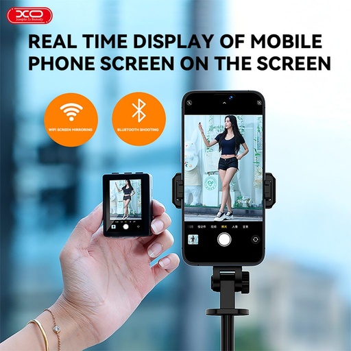 XO SS23 Smart mit Displayspiegelung Bluetooth Selfie-Stick (Schwarz)