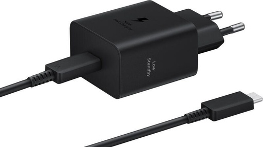 Samsung PD USB-C Netz- Schnellladegerät 45W + USB-C Kabel (Schwarz)