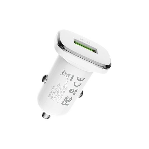 Borofone BZ12A Auto- Schnellladegerät, QC 3.0,18W, weiß