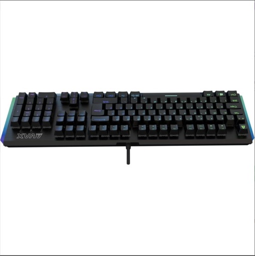 AVAX FS01 Full size mechanisch Aluminium Tastatur (Schwarz/Grau) - Kabelgebunden, Outemu rot Schalter, ungarisch Belegung