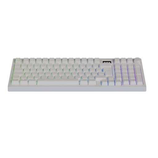 AVAX GM03 PRO 98% Gasket RGB Tri-mode mechanisch Tastatur (Weiß) - Gateron gelb Schalter, ungarisch Belegung