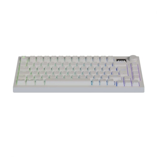 AVAX GM02 PRO 75% Gasket RGB Tri-mode mechanisch Tastatur (Weiß) - Gateron gelb Schalter, ungarisch Belegung