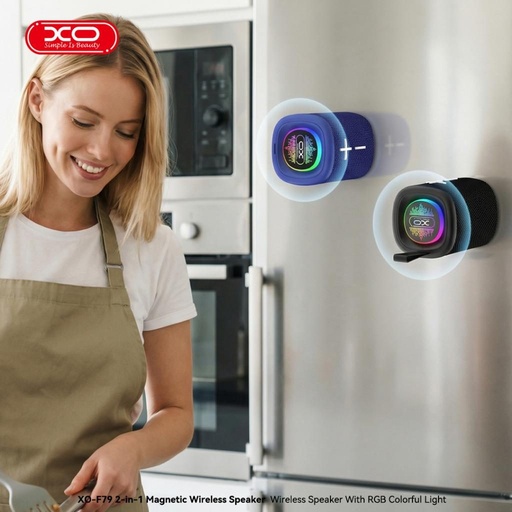XO F79 magnetisch RGB tragbar Bluetooth Lautsprecher (Schwarz)