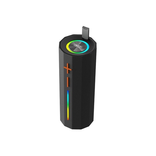 XO F71 Cylinder LED Dazzle tragbar Bluetooth Lautsprecher mit Griff (Schwarz)