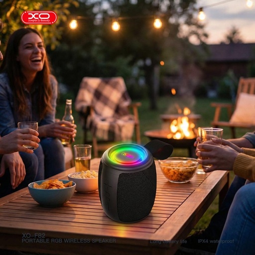XO F82 Boombox tragbar Bluetooth Lautsprecher USB/TF mit Kartenleser (Schwarz)