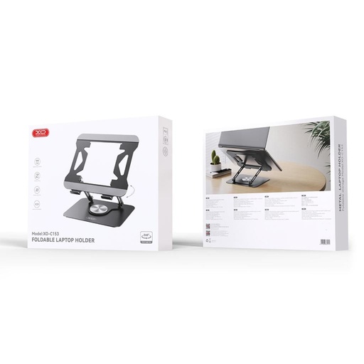 XO C153 Metall drehbar laptop Ständer (Schwarz)