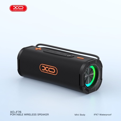 XO F76 tragbar dinamikus RGB kabellos Lautsprecher (Schwarz)