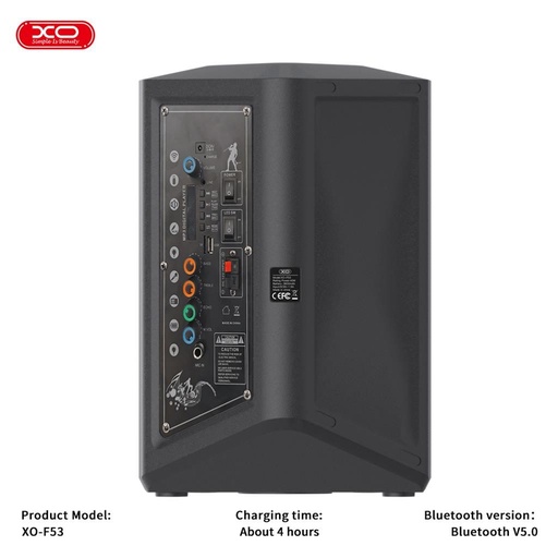 XO F53 8 colos RGB tragbar Bluetooth Lautsprecher (Schwarz) - 40W