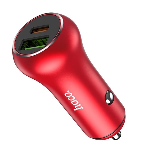 Hoco Z38 Auto- Schnellladegerät (PD + QC Laden), QC 3.0, 38W, rot