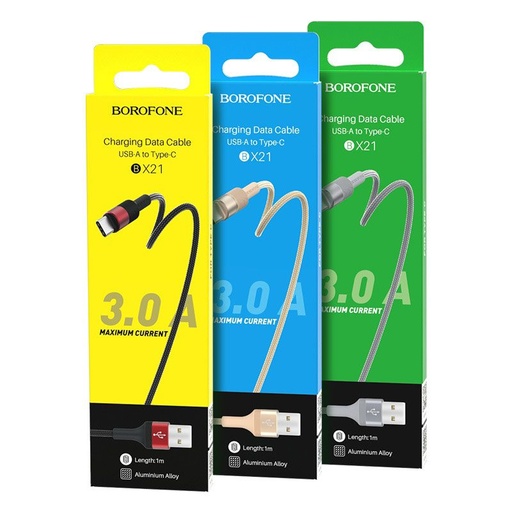 Borofone BX21 type-C Kabel, 2.4A 1M, grau
