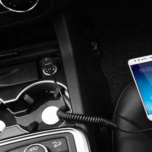 Hoco Z14 Single port with micro cable car charger, Schwarz