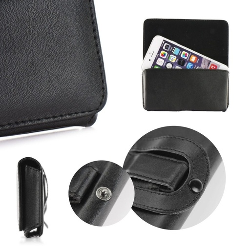 Chic VIP Gürteltasche universell Größe 5"-ig, 145,00 x 73,00 x 9,00 mm, (Schwarz)