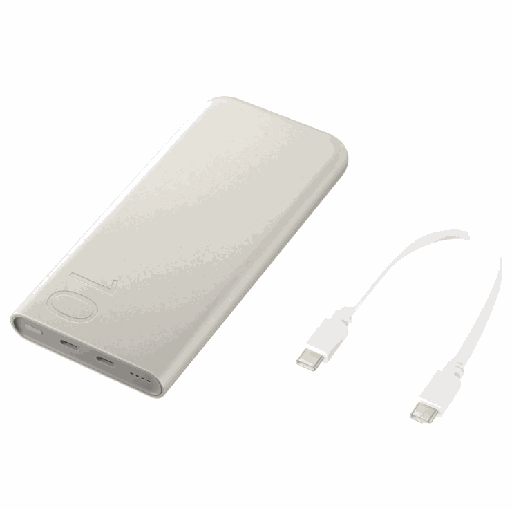Samsung 2x USB-C Powerbank / powerbank USB-C mit Kabel (Beige) - 10000 mAh, 25W (EB-P3401)
