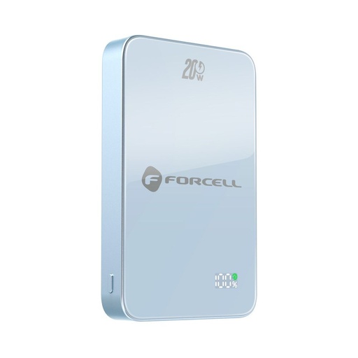 Forcell F-Energy SuperSlim F10K8 MagSafe 15W Powerbank / powerbank (Blau) - 10000 mAh
