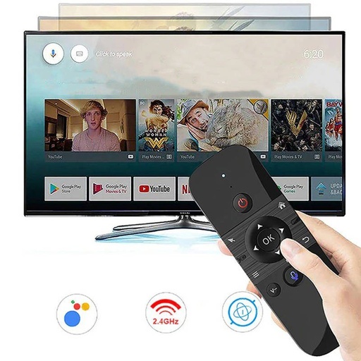 W1 QWERTY Fernbedienung SMART TV-hez, kabellos Tastatur für Smart-TV 3in1, schwarz