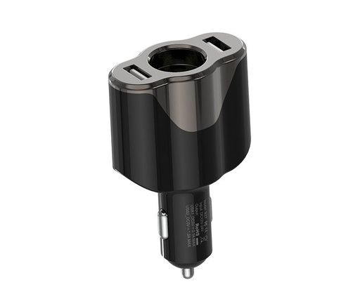 Borofone BZ7 Auto- Ladegerät (2xUSB port), Zigarettenanzünder Buchse, 5V 2,1A, schwarz