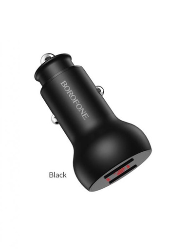 Borofone BZ9A Auto- Ladegerät (2xUSB port), LED Statusanzeige, 5V 3,1A, schwarz