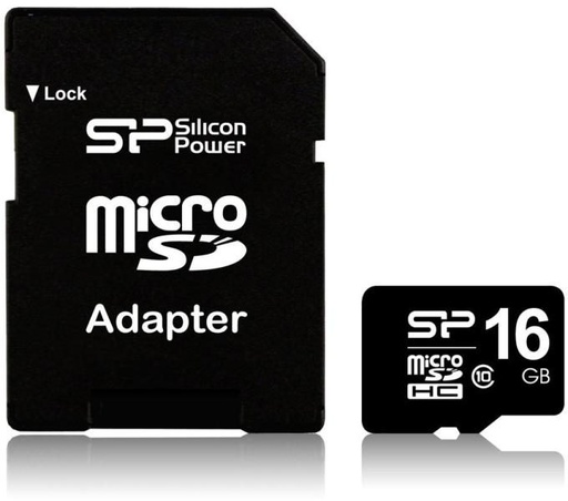 Silicon Power microSDHC + adapter 16GB class10 Speicherkarte