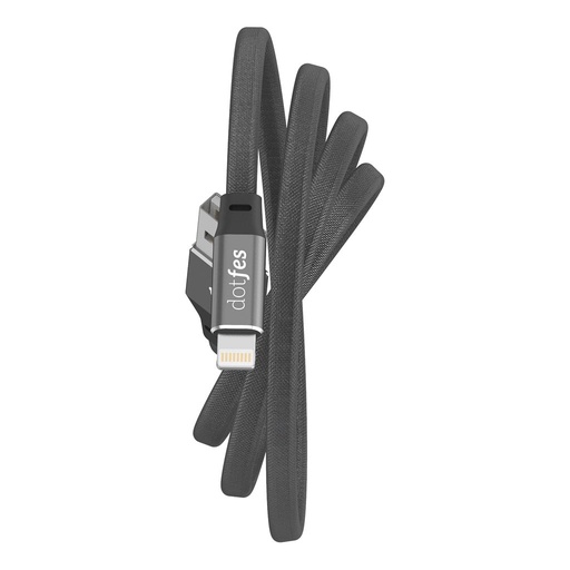Dotfes A02 LED mit Anzeige lightning Kabel, schwarz